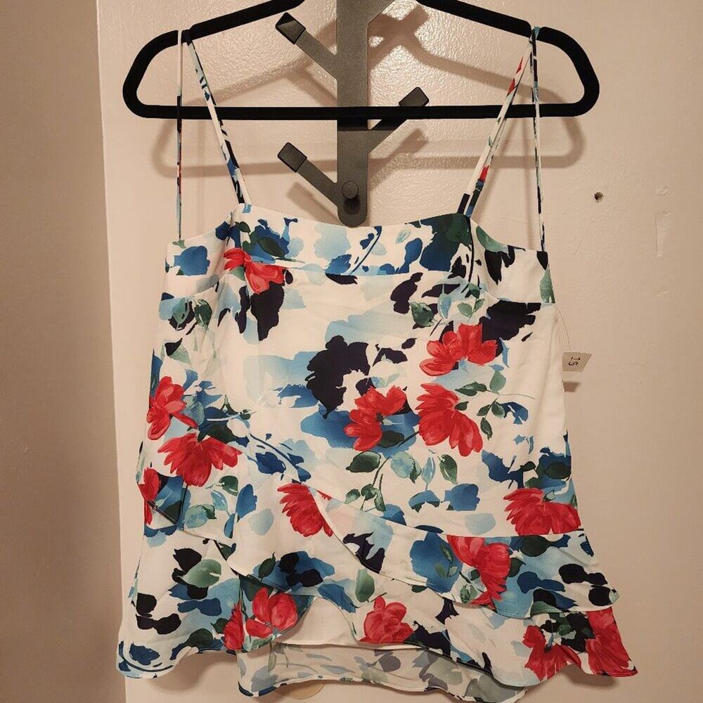 Adelyn Rae Floral Ruffle Camisole Top | NWOT | Size Small